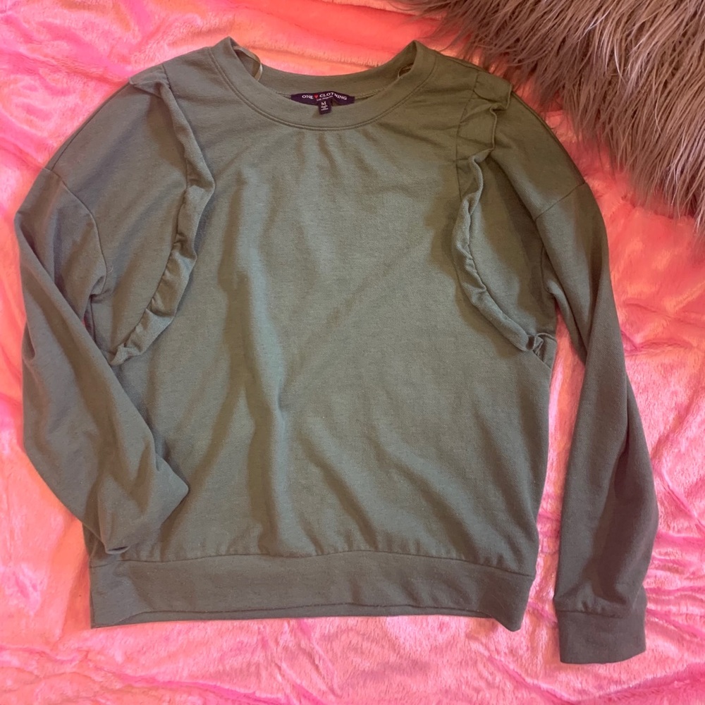 Navy green sweatshirt